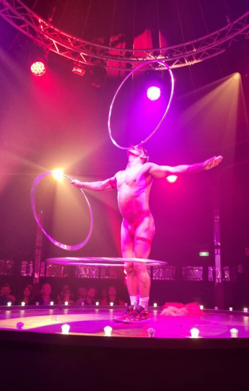 Circus performer Adam Molloy of Fret & Strut